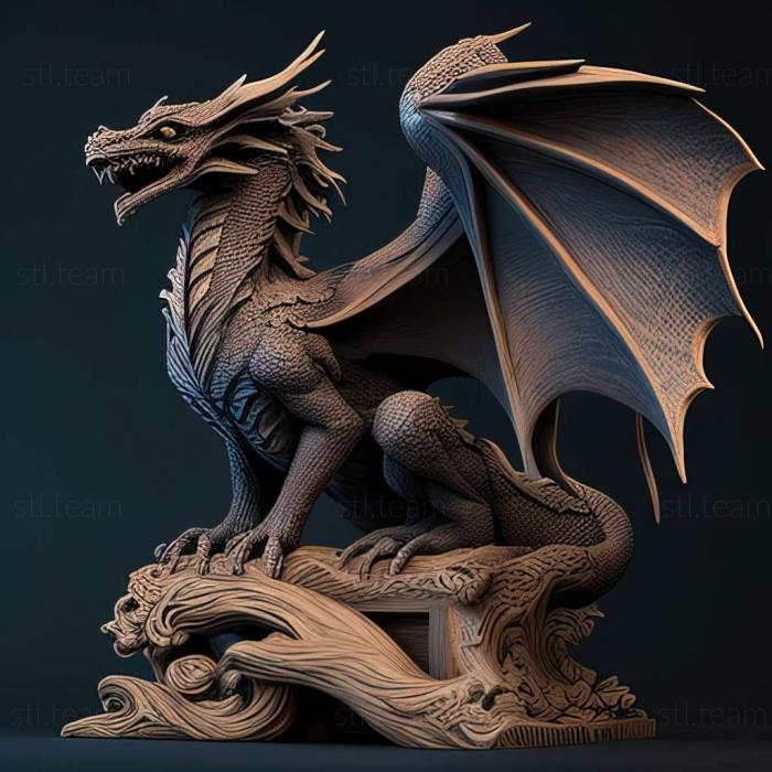 3d модель дракона